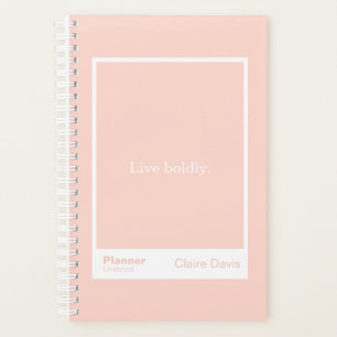 Soft Peach Block Quote Fully Customizable Planner