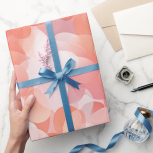 Soft Peach Coral Glow Gradient Abstract Pattern Wrapping Paper