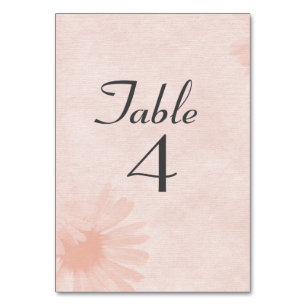 Soft Peach Daisy Table Card