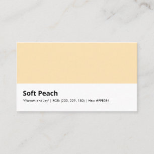 Soft Peach   "Warmth and Joy" Business Card