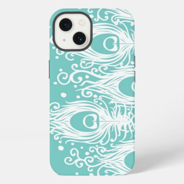 Soft peacock feathers iPhone case (Back)