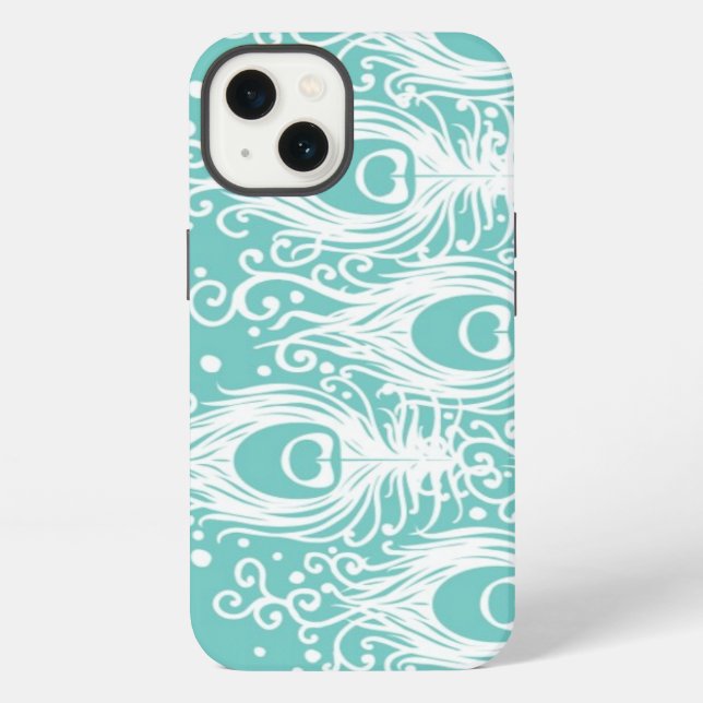 Soft peacock feathers iPhone case (Back)