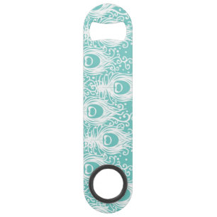 Soft peacock feathers speed bottle opener