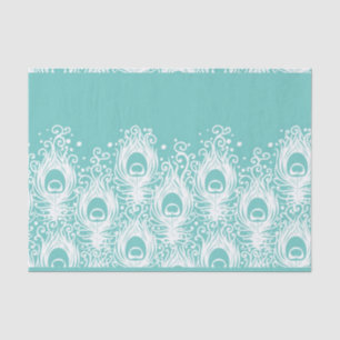 Soft peacock feathers tissue paper