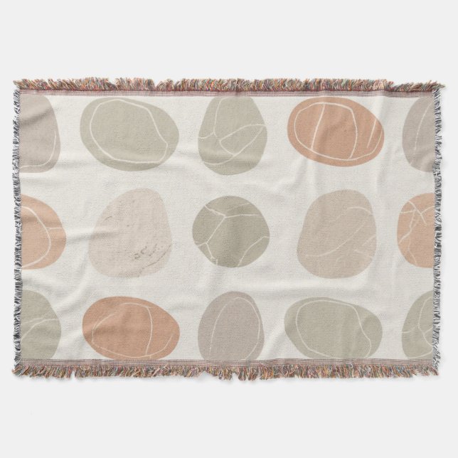 Soft Pebbles Grid Blanket Cozy Earth-Inspired  (Front)