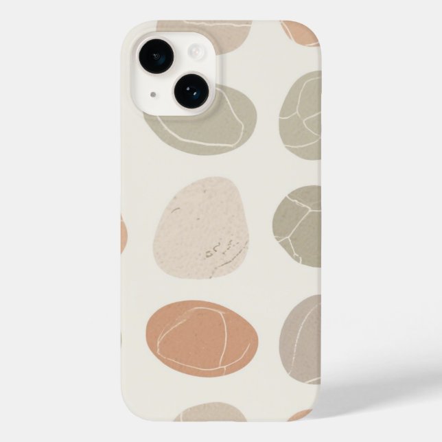 Soft Pebbles Grid Phone Case – Organic Minimalist  (Back)