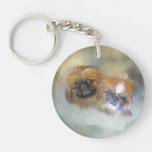 Soft Pekingese Duo Keychain