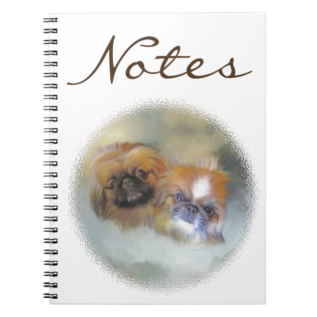 Soft Pekingese Duo Notebook (Front)