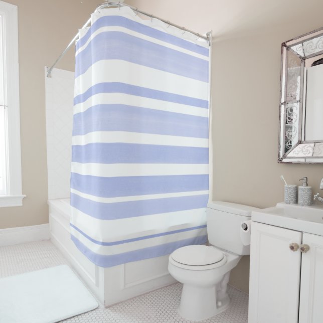 Soft Periwinkle White Stripes 2 (In Situ)