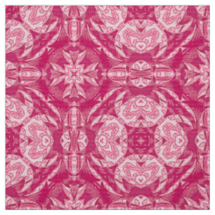 Soft Pink Abstract Floral Mandala Pattern Fabric