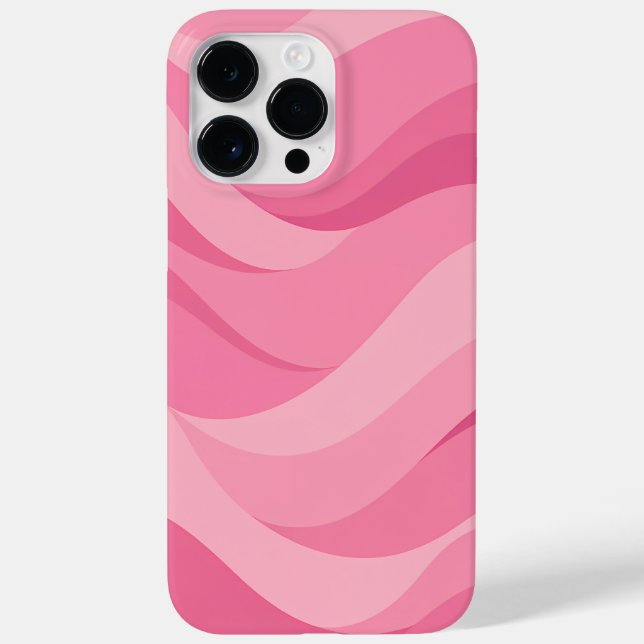 Soft Pink Abstract Waves Pattern Case-Mate iPhone Case (Back)