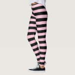 Soft Pink and Black Stripes Leggings<br><div class="desc">Abstract digital art of soft pink and black stripes</div>