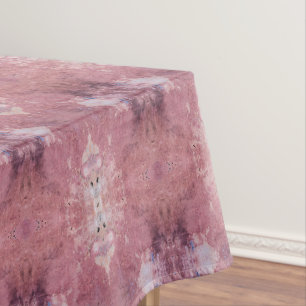 Soft pink and purple abstract pattern tablecloth
