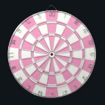Soft Pink And White Dartboard<br><div class="desc">Soft Pink And White Dart Board</div>