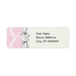 soft pink and white flourish damask pattern