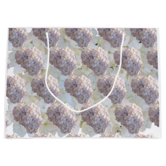 Soft Pink and White Hydrangeas Large Gift Bag