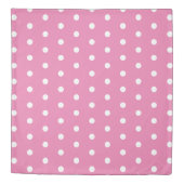 Soft Pink and White Polka Dot Reversible Duvet Cover (Back)