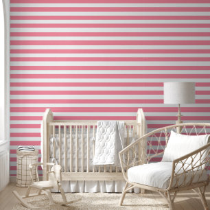 Soft Pink and White Stripes Wallpaper
