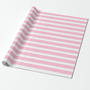 Soft Pink and White Stripes Wrapping Paper