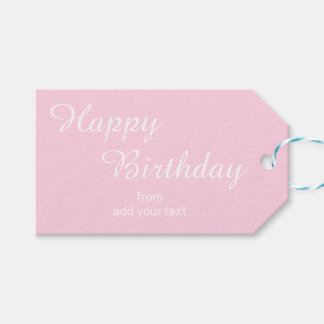 Soft Pink Birthday Gift Tags