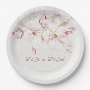 Soft Pink Blossom Women's Church Paper Plate