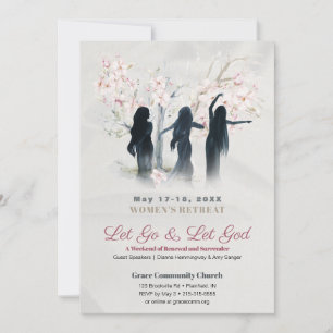 Soft Pink Blossom Women's Church Retreat  Invitation