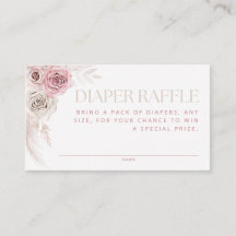 Soft Pink Boho Arch Diaper Raffle