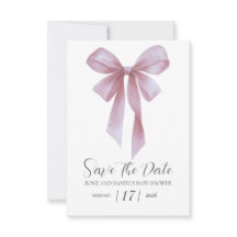 Soft Pink Bow Girl Baby Shower