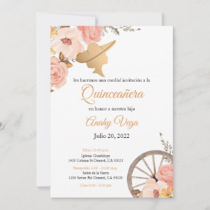 Soft Pink Charra Watercolor Invitation, Pink  Invitation