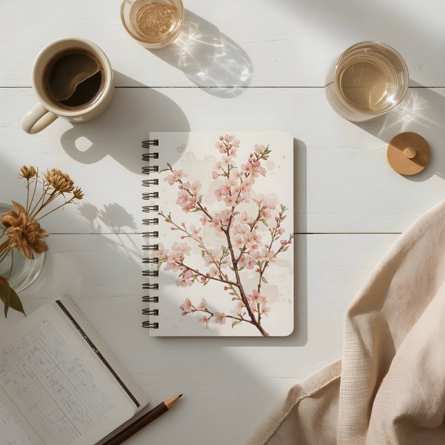 Soft Pink Cherry Blossom Branches Notebook (Creator Uploaded)