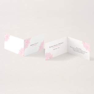 Soft Pink Corner Mandala Business Card