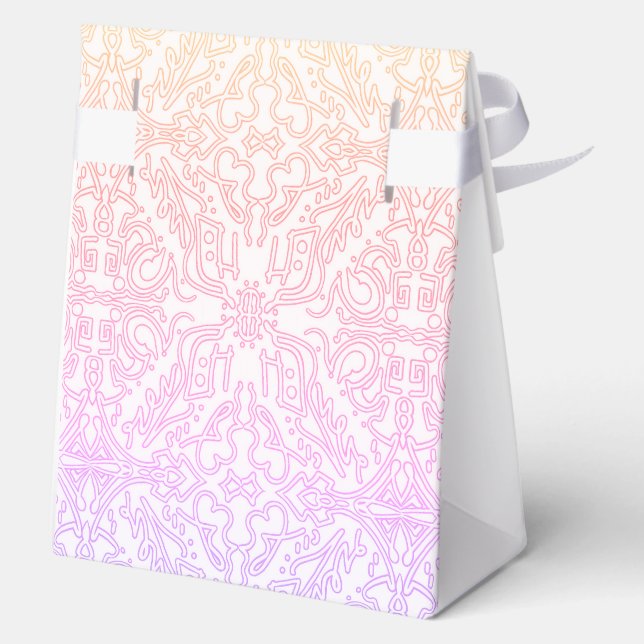 Soft Pink Dream Mandala pattern series Favor Box (Back)