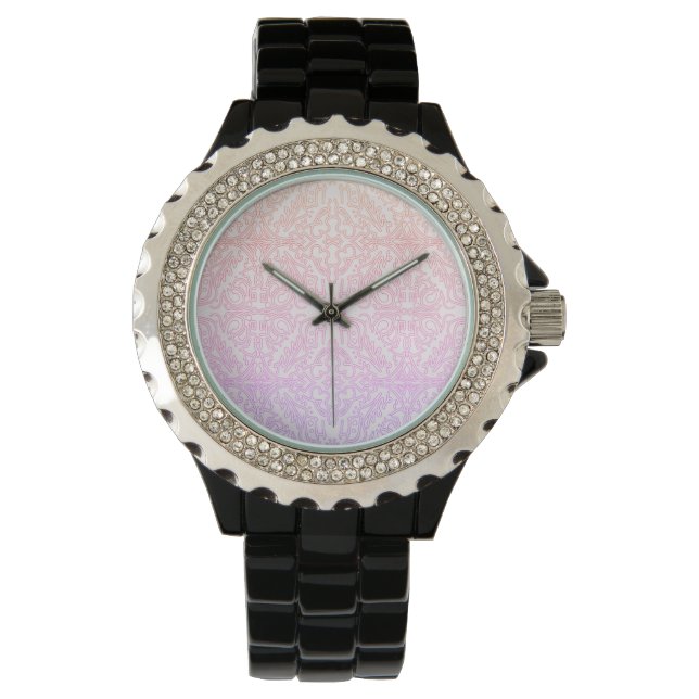 Soft Pink Dream Mandala pattern series Watch (Front)