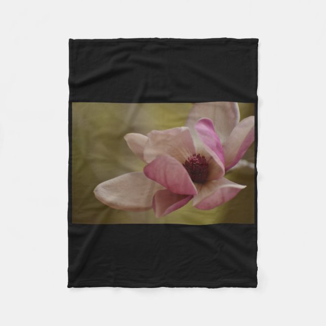 Soft Pink Dreams Blooming Sticker  Fleece Blanket (Front)