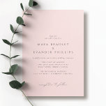 Soft Pink | Elegant Classic Style Blush Wedding Invitation<br><div class="desc">Elegant light pink wedding invitations with script accents.</div>