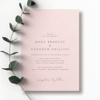 Soft Pink | Elegant Classic Style Blush Wedding