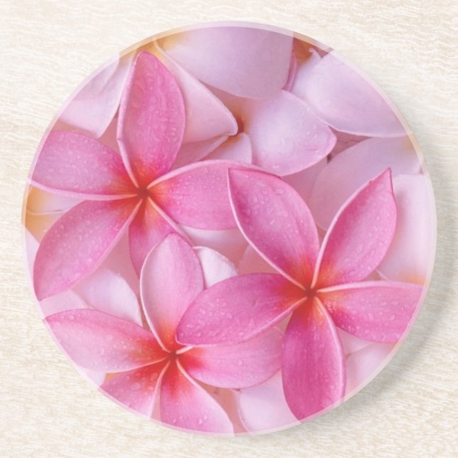 Soft Pink Floral Coaster (Front)