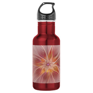 Soft Pink Floral Dream Abstract Fractal Art Flower 532 Ml Water Bottle