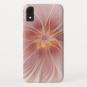 Soft Pink Floral Dream Abstract Fractal Art Flower iPhone XR Case