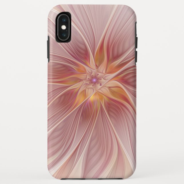 Soft Pink Floral Dream Abstract Fractal Art Flower Case-Mate iPhone Case (Back)