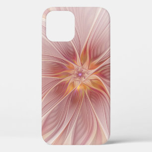 Soft Pink Floral Dream Abstract Fractal Art Flower iPhone 12 Pro Case