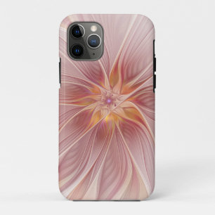 Soft Pink Floral Dream Abstract Fractal Art Flower iPhone 11 Pro Case