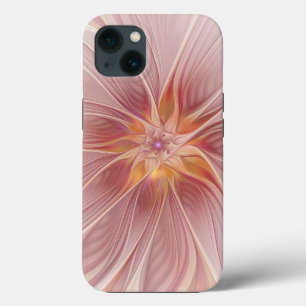 Soft Pink Floral Dream Abstract Fractal Art Flower iPhone 13 Case