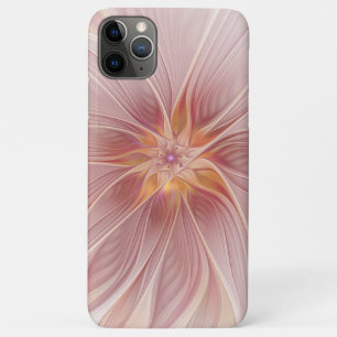 Soft Pink Floral Dream Abstract Fractal Art Flower iPhone 11 Pro Max Case