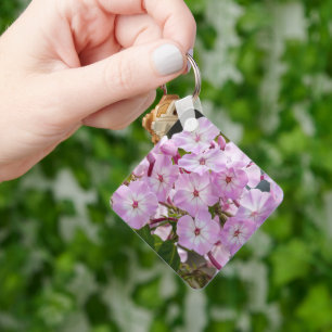 Soft Pink Garden Flower Keychain