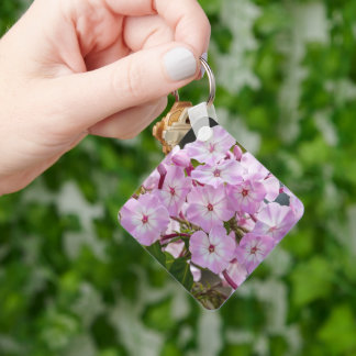Soft Pink Garden Flower Keychain