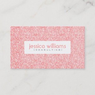 Soft Pink Glitter And Sparkles Business Card
