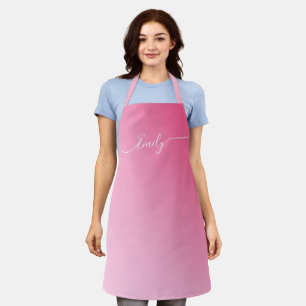 soft pink  gradient  -add name apron