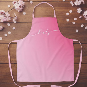soft pink  gradient  -add name apron