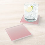 Soft pink gradient glass coaster<br><div class="desc">Plain soft pink color gradient.</div>